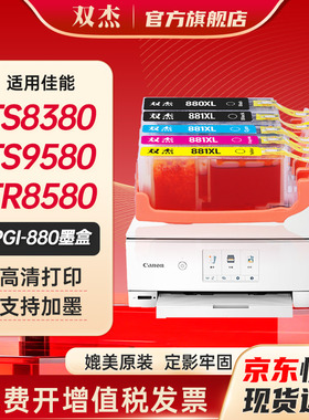双杰适用佳能880墨盒PGI-880 CLI-881墨盒 TS8180 8280 8380打印机墨盒TS9580  9180 6180 6280 TS708墨盒