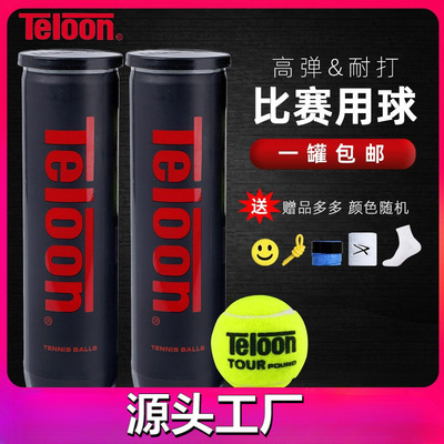 宇天Teloon天龙网球Tour Pound P4气压足高弹耐打训练专业比赛球4