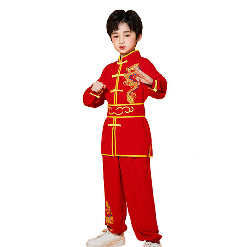 2026新款武术服夏表演服装短袖太极服男女比赛服训练服刺绣少儿武