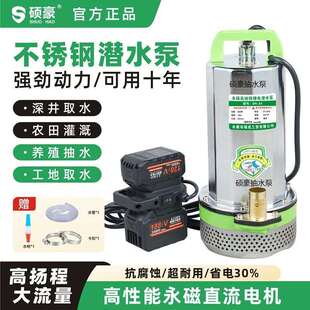 锂电潜水泵浇菜抽水泵农田灌溉花园洒水21V永磁直流抽水神器