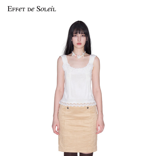 【虞书欣明星同款】Effet de Soleil宫廷风蕾丝拼接吊带女新品26