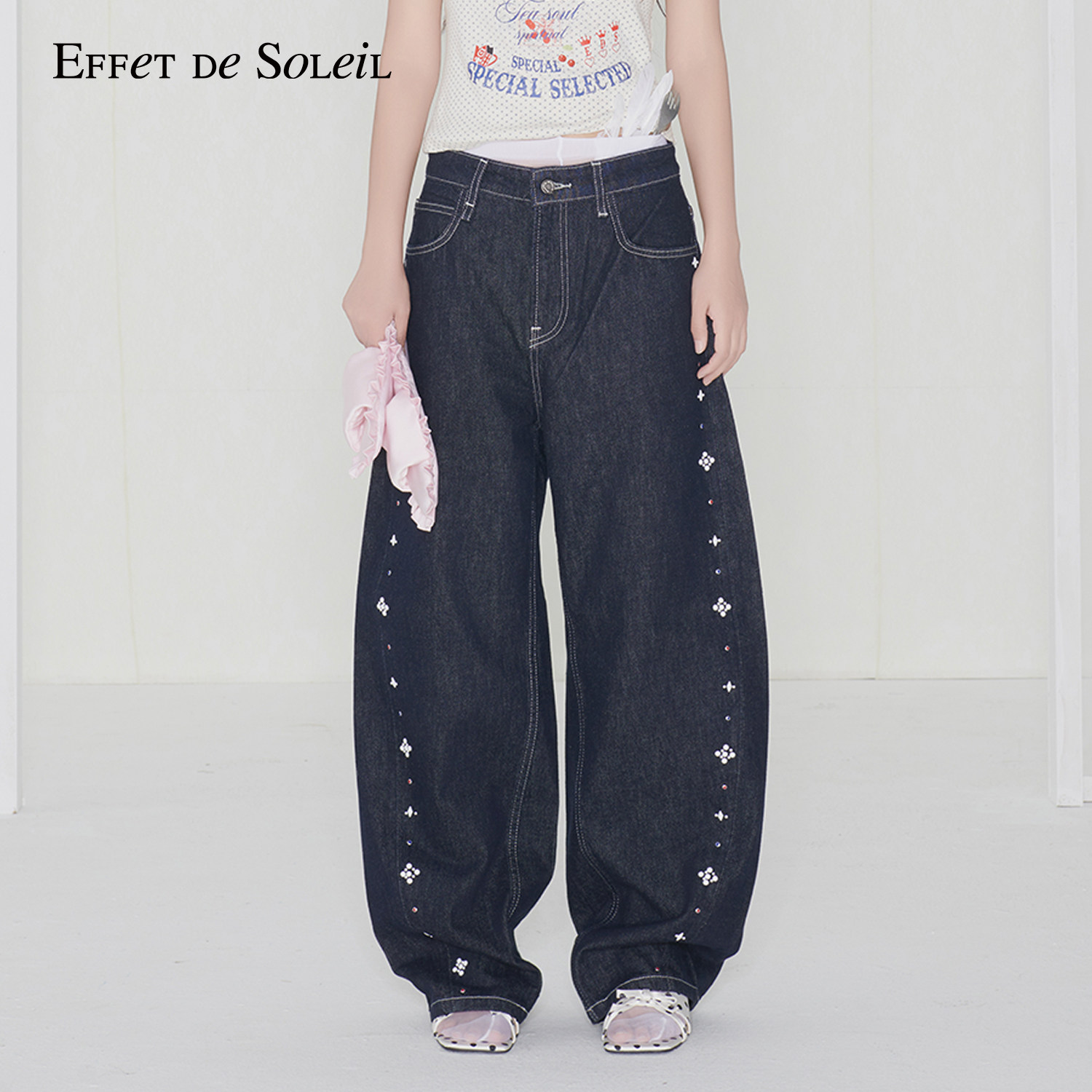 【明星同款】Effet de Soleil牛仔裤杨超越宋雨琦庄达菲少女时代