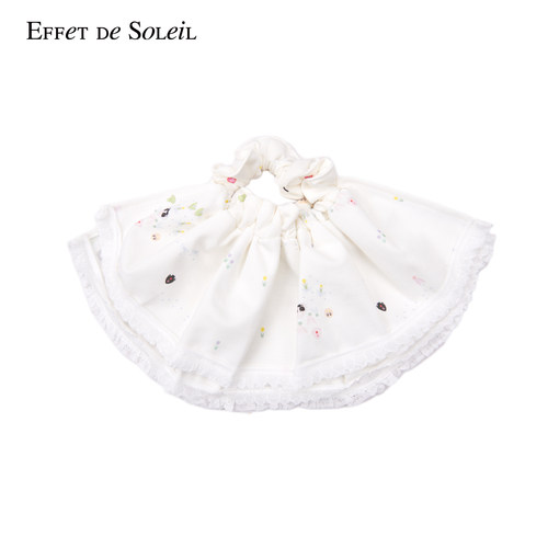 Effet de Soleil徽标满印蕾丝边裙摆发圈女新品26夏