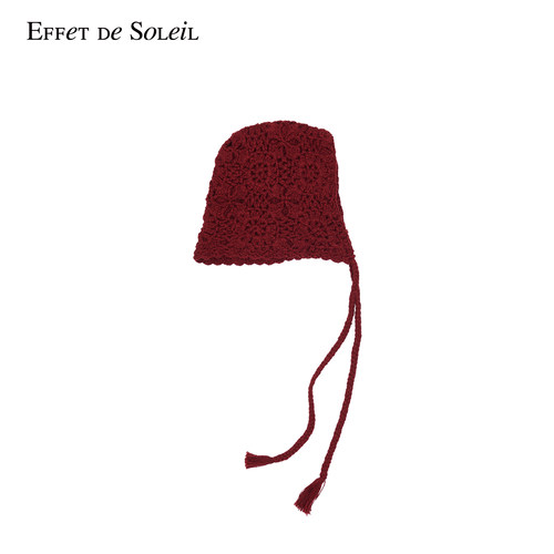 【明星同款】Effet de Soleil镂空钩花针织冷帽女新品