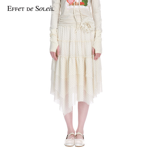 Effet de Soleil波点千层蛋糕裙半身裙女装新品26夏