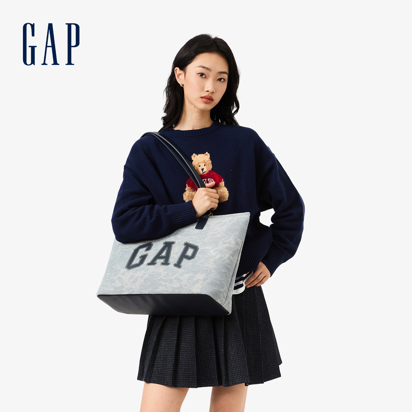 GAP潮流托特单肩包包上班拎包日常韩系手提菜篮子包流行2026新款
