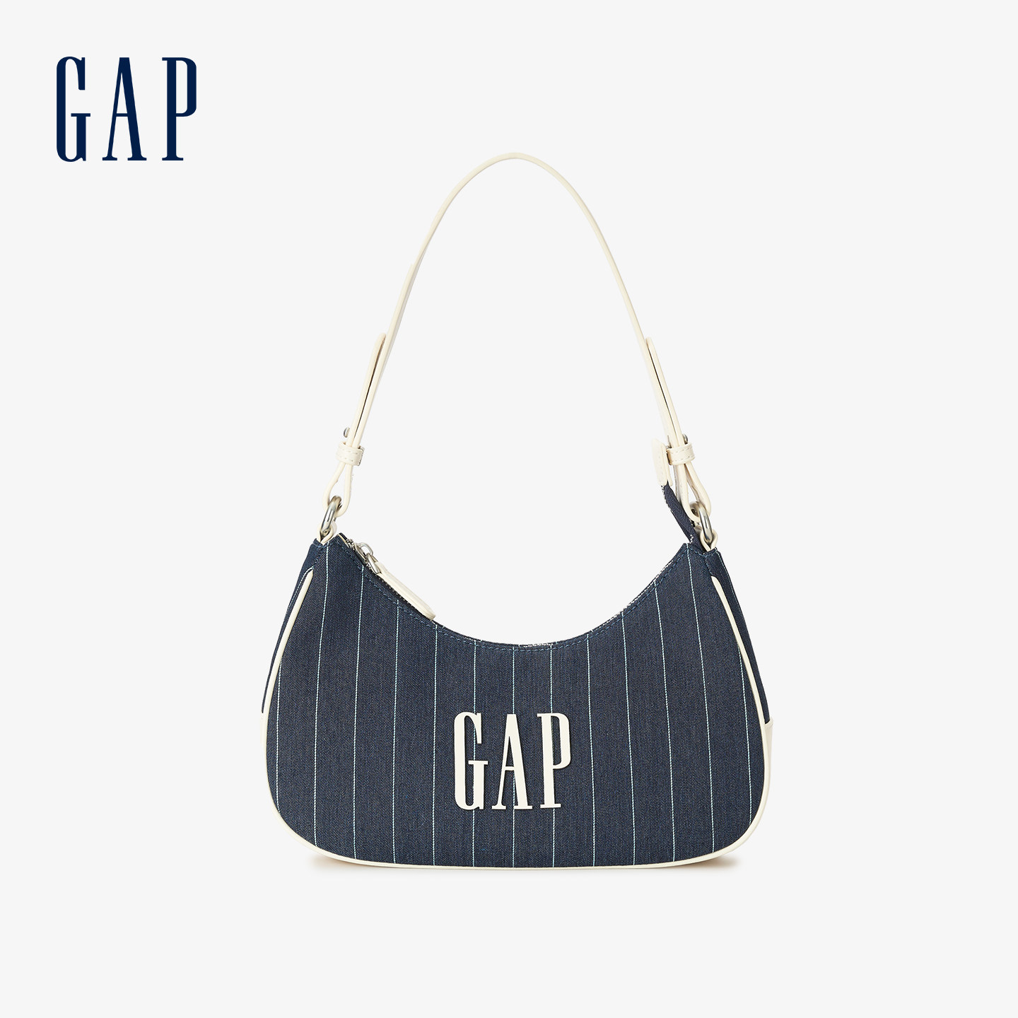 GAP细条纹都市风月牙包