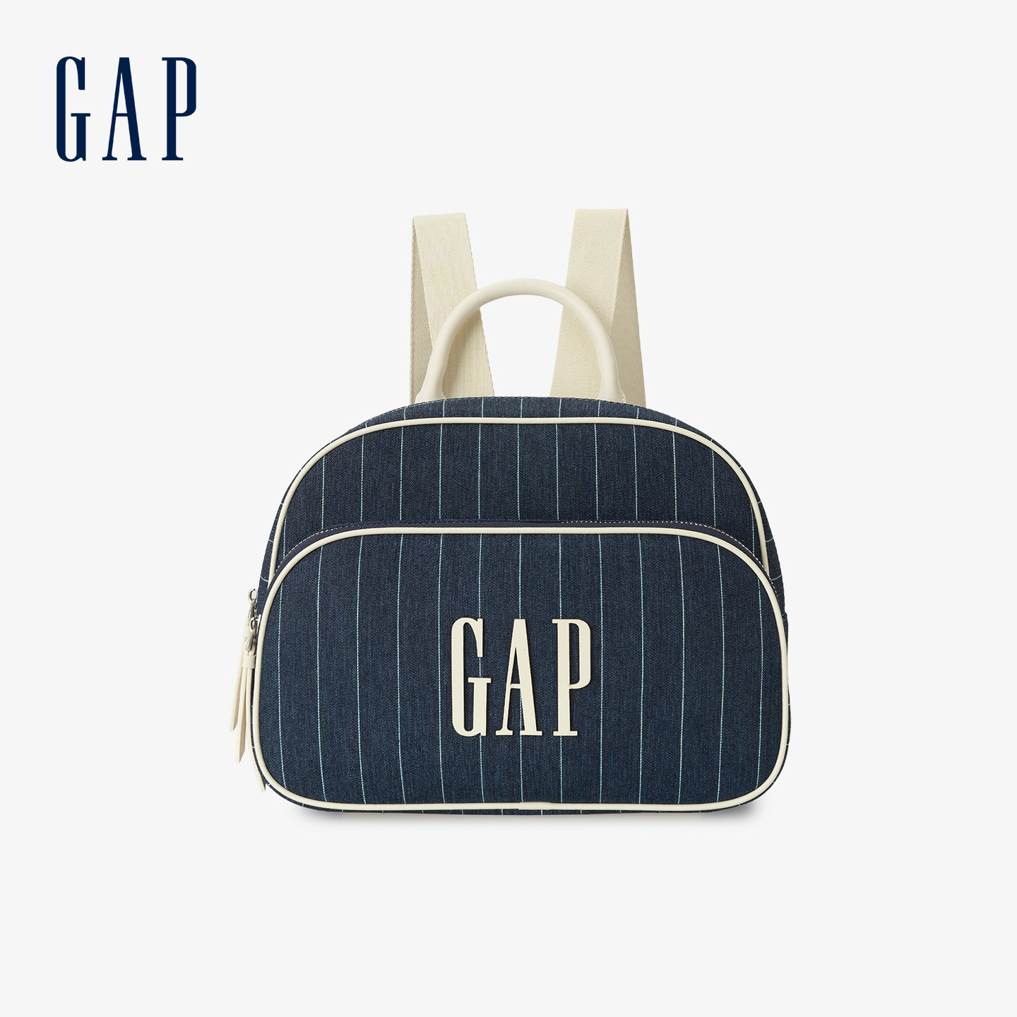 GAP细条纹都市风双肩包女小背包图片
