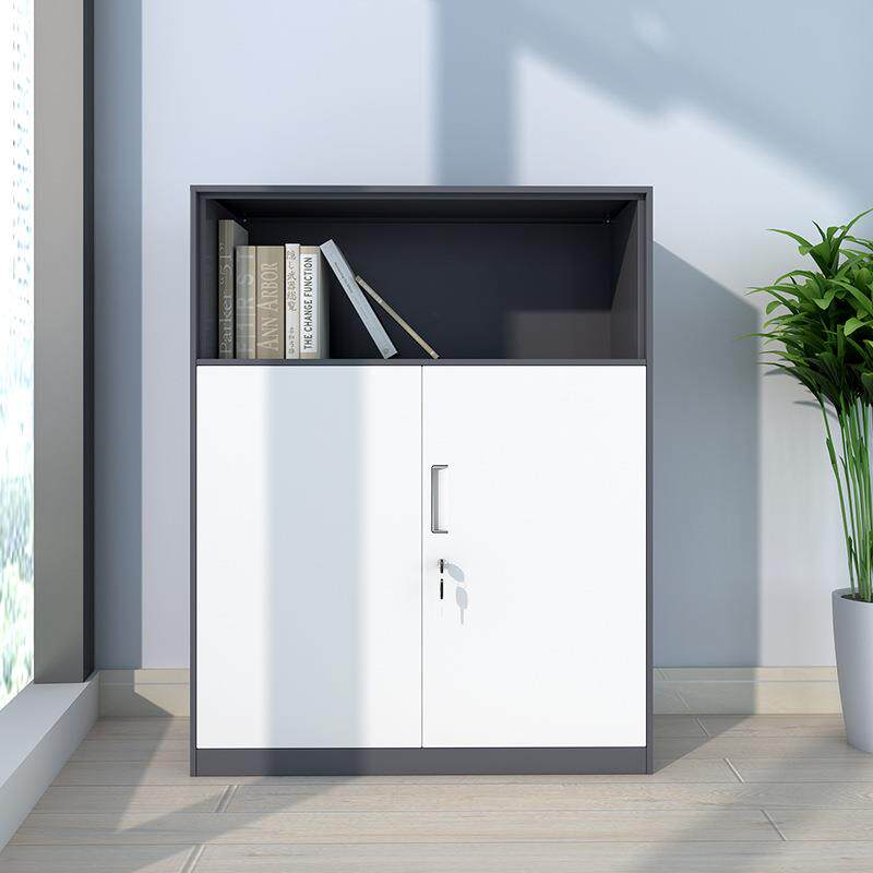 厂家直销钢制文件柜办公矮柜桌边柜侧柜储物柜隔断柜铁皮柜白色