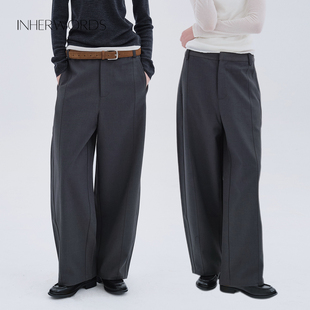 直筒西裤 百搭简约日系纯色通勤高腰弯刀休闲长裤 春季 INHERWORDS