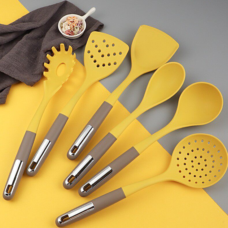 INS风日用餐厨硅胶厨具套装硅胶锅铲厨具耐高温不粘锅烹饪炒菜