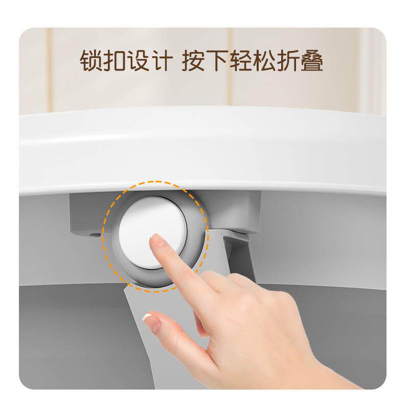 婴儿洗澡盆智能感温可折叠新生儿沐浴盆家用可坐躺宝宝洗澡塑料盆