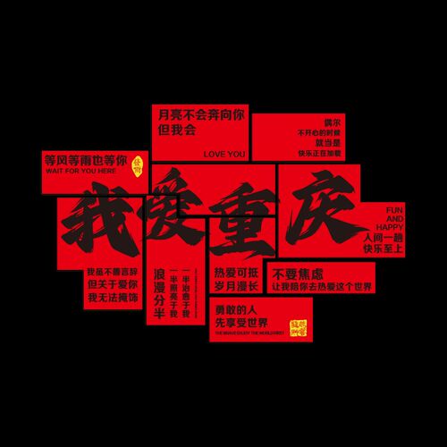 城市名网红墙打卡背景拍照区装饰C氛围布置火锅店餐饮文化壁画贴