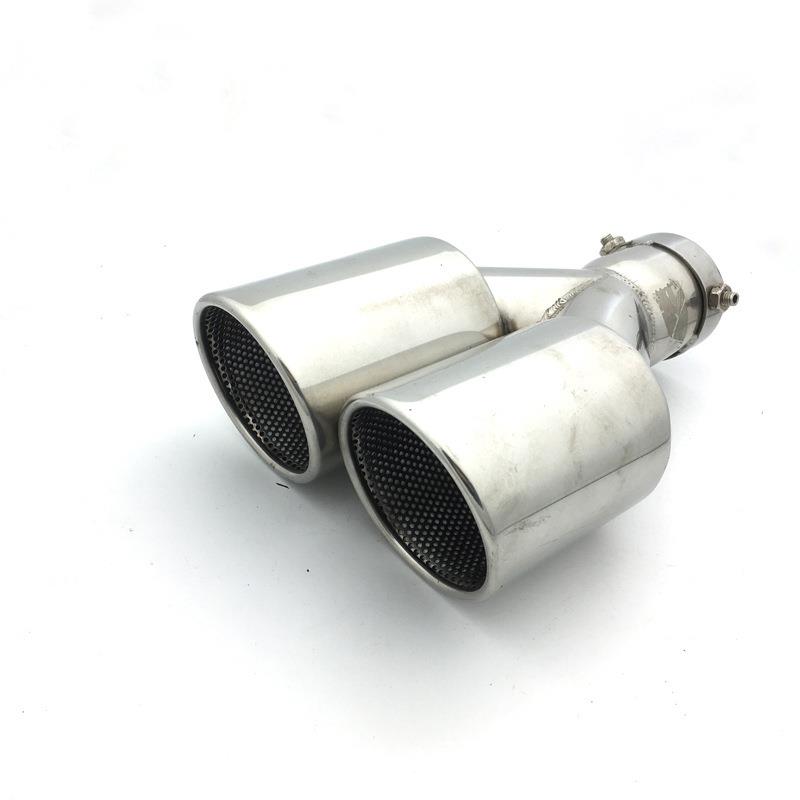 汽车改装双出排气管通用双出排气管一出二尾喉双管尾喉通用款
