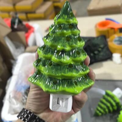 跨境新品 圣诞树灯Vintage Tree Night Light 装饰小夜灯美规