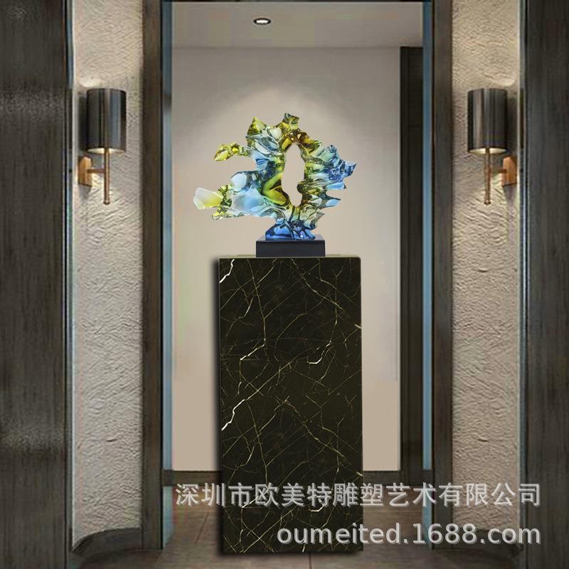 网咖啡色自然纹理大理石雕塑底座采购厂家各规格工艺品摆台