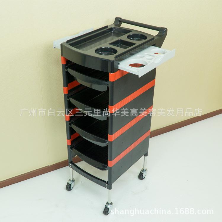 新款烫染发型师理发店加固专用手推杠车复古美发车小推车发廊工具