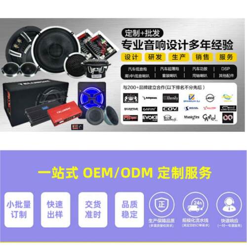 汽车音响前门改装车门扬声器两分频套装6.5寸2路车载套装喇叭