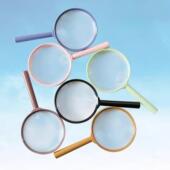 亚克力镜片老人阅读放大镜益智科教彩色儿童放大镜 2手持式