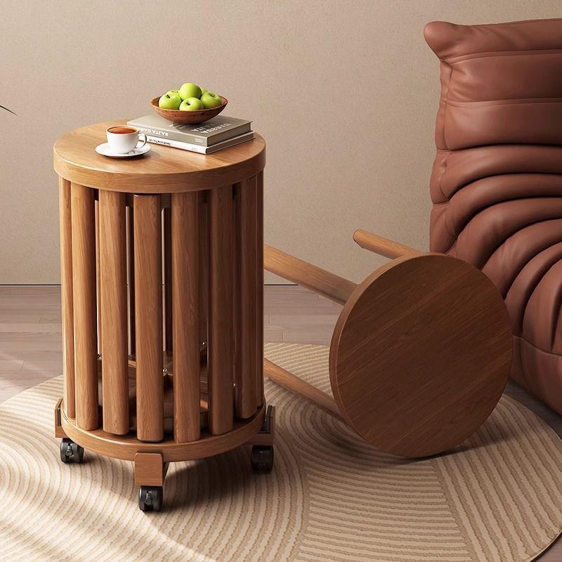 仿实木凳子叠放圆凳家用茶几组合叠叠备用四合餐桌板凳可收纳椅子