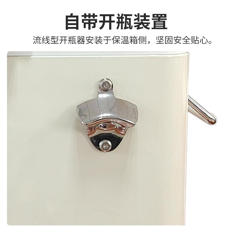 30L大容量便携式复古户外两用保温箱野餐金属保温箱车载露营铁桶