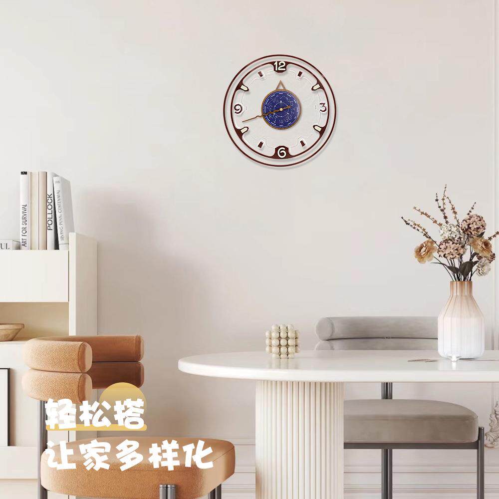新款十二星座创意挂钟时尚现代家用客厅大气时钟静音挂墙简约钟表