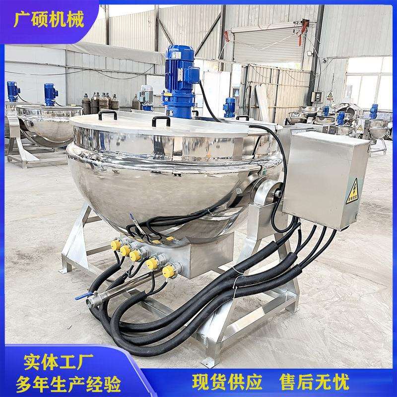 玉米糖稀熬制设备 电加热温度可调节可翻转煮糖锅 全自动融糖机