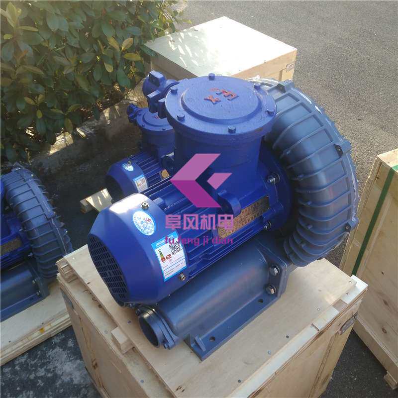 5HP防爆高压鼓风机380v 4kw环形防爆鼓风机 旋涡高压防爆风机