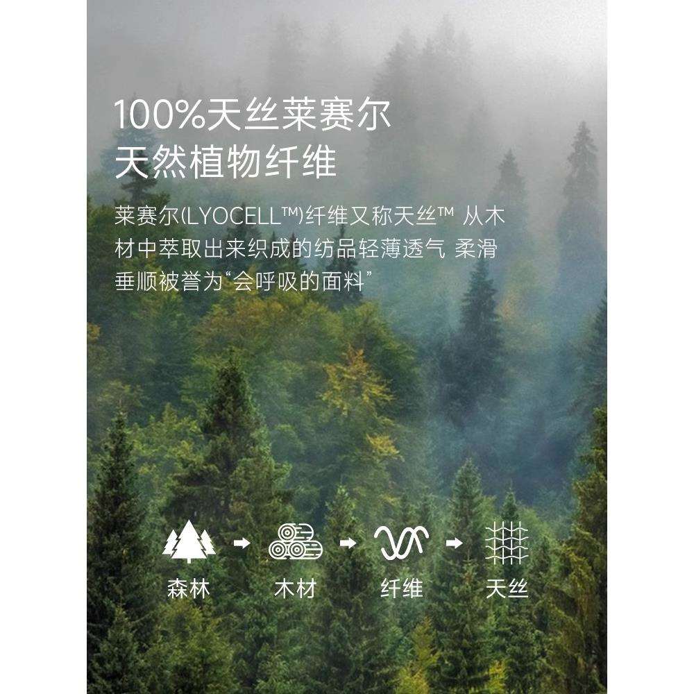 轻奢莱赛尔天丝被套单件夏季凉感冰丝裸睡单人被单纯色被罩四件套