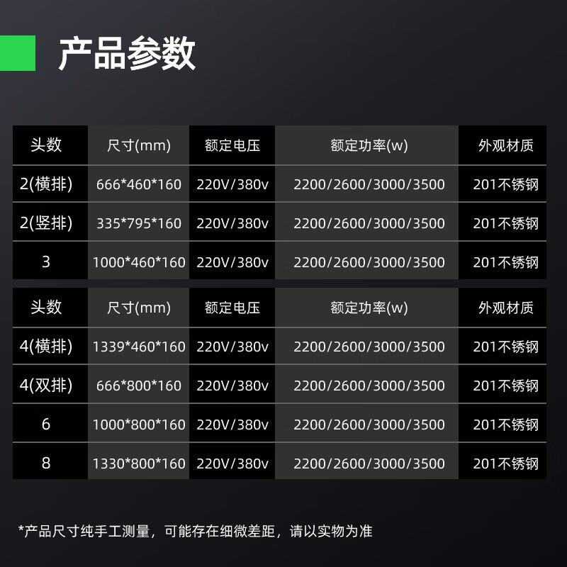 猛世商用电磁炉多头双眼煲仔炉麻辣烫饭堂酒店电灶台电炉灶不锈钢