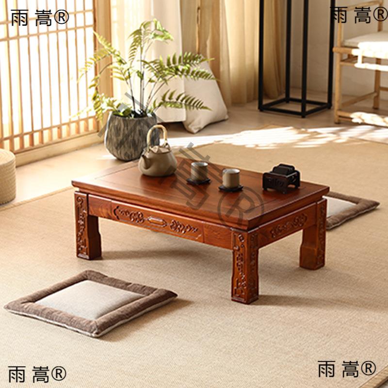 老榆木榻榻米茶几飘窗桌小茶几仿古炕桌实木茶桌禅意阳台矮桌