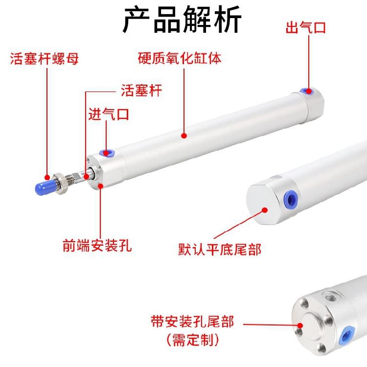 注塑机机械手上下引拔气缸配件大全圆形缸气动 CG1BN20/32/25/40图片