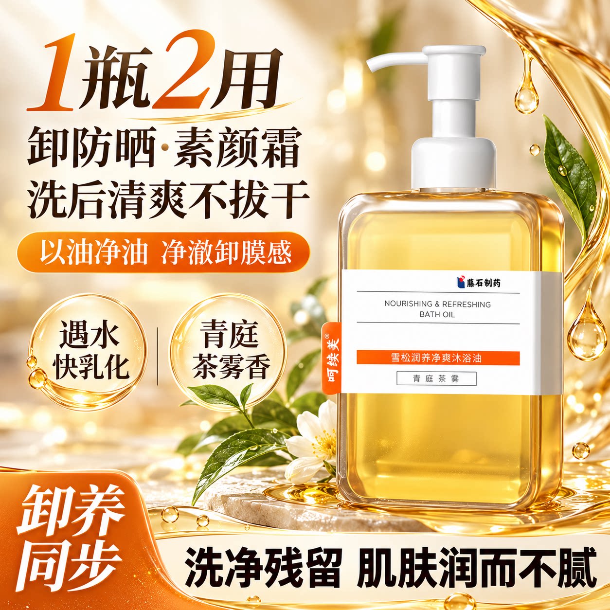 沐浴油卸防晒身体乳卸妆卸素颜霜干皮滋润保湿香氛洗澡沐浴露LJ