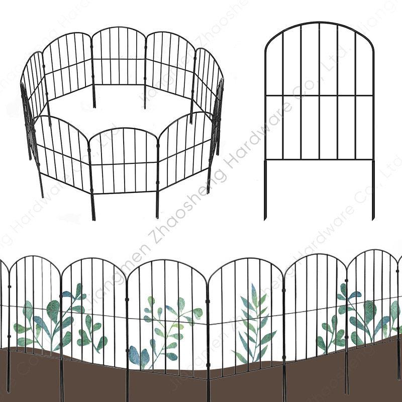 花园围栏护栏小篱笆户外院子装饰简约风美式铁艺篱笆网插土栅栏