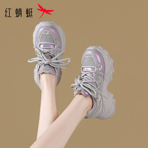 红蜻蜓女鞋老爹鞋女款软底不累脚