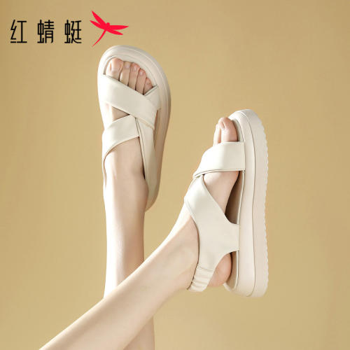 红蜻蜓新款凉鞋沙滩鞋女