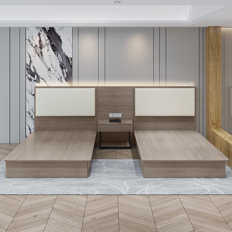 厂家直销快捷酒店宾馆床公寓民宿大床标间全套板式家具组合电视桌