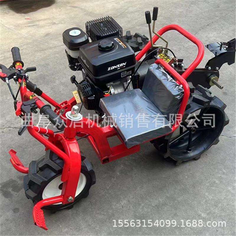 新式三轮乘坐式微耕机柴油四轮耕地机多功能大棚小型旋耕机