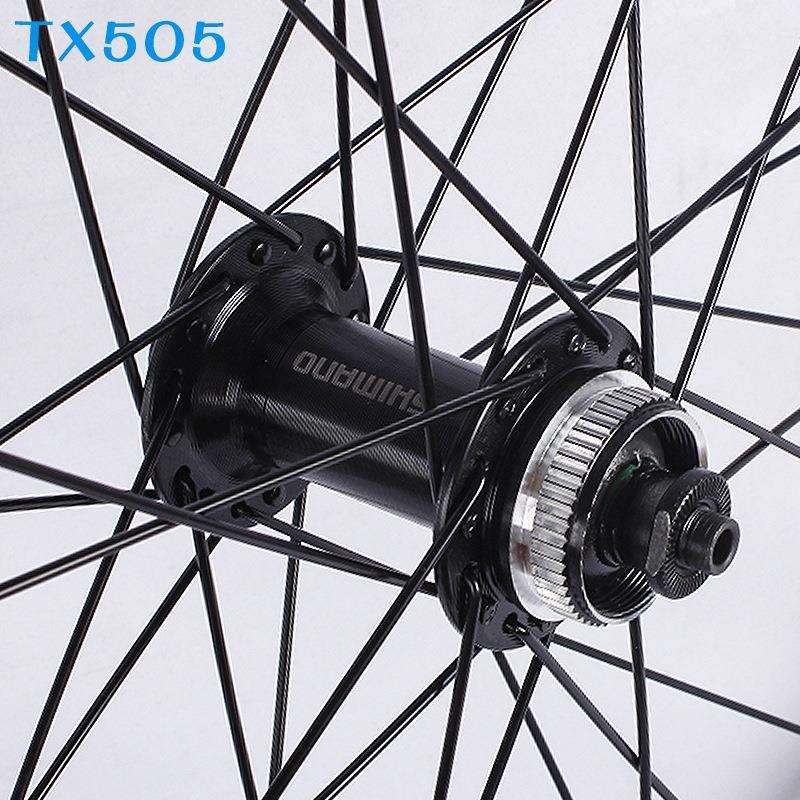 山地车26/27.5/29寸自编轮组 铝合金碟刹TX505中锁轮组700C
