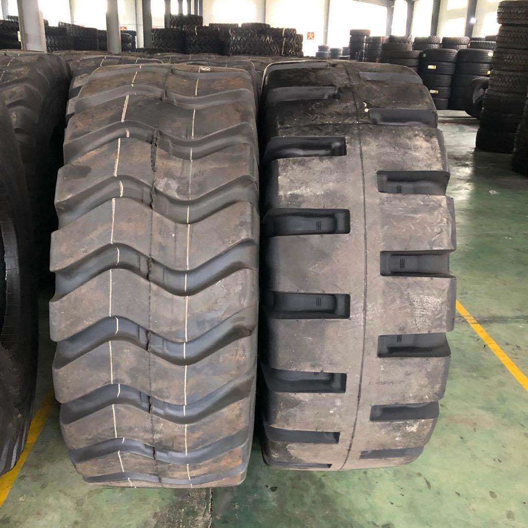 铲车半实心轮胎 23.5-25 17.5-25 L-5加深耐扎工程胎钢厂矿山用