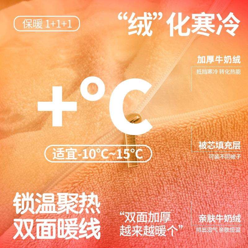 牛奶珊瑚绒被套单件冬季加绒床上四件套加厚被罩法兰绒单人三件套