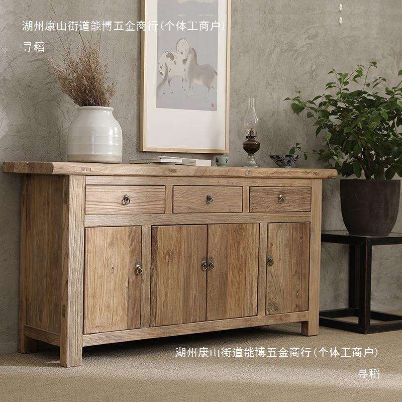 老榆木门板餐边柜玄关收纳柜做旧复具储物柜电视柜低柜客厅柜