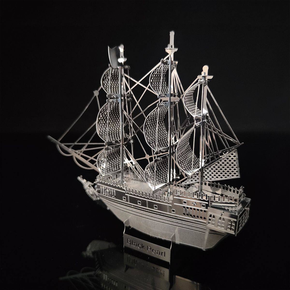 号3D立体拼装模型黑珍珠DIY手工金属拼图益智玩具小摆件制作