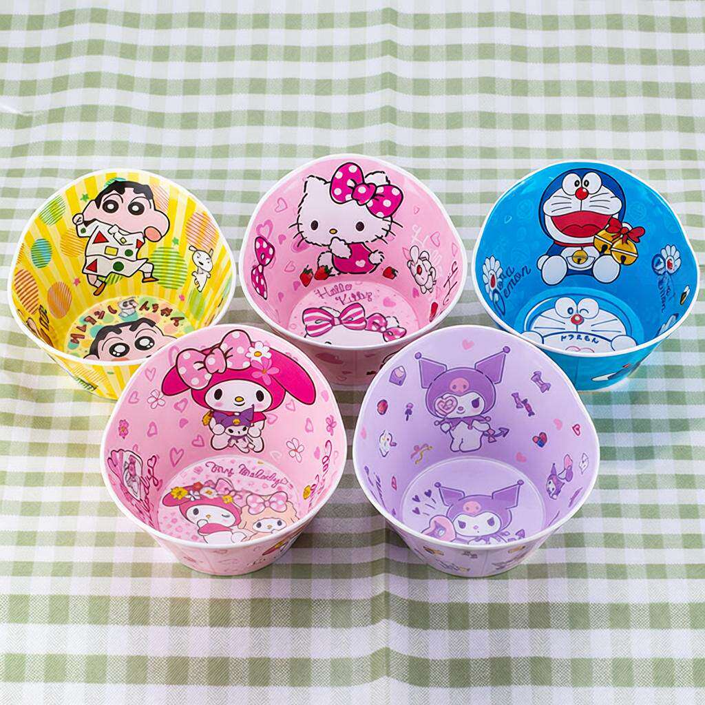 卡通宝宝辅食餐碗幼儿园儿童可爱吃饭美耐皿碗耐摔防烫儿童碗