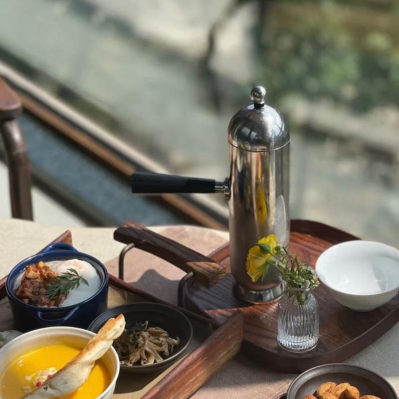 样板间酒店现代轻奢不锈钢水壶摆件茶几会客厅家居极简装饰品摆设