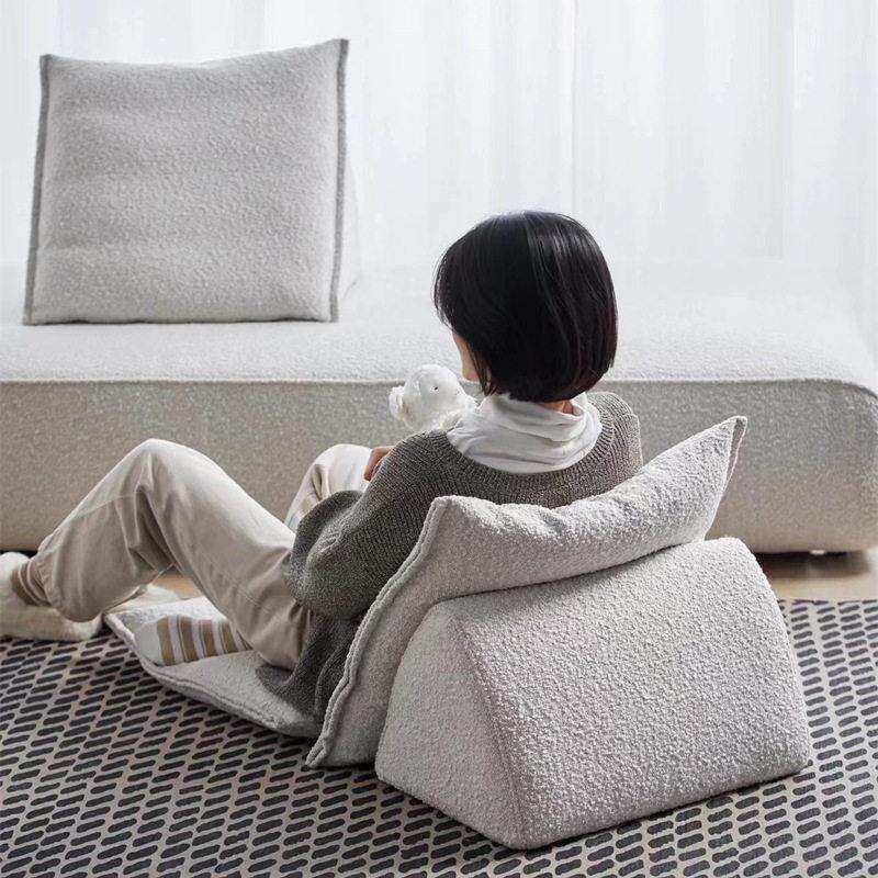 日式榻榻米式两用沙发 客厅拆洗布艺雪花绒沙发床贵妃位直排沙发