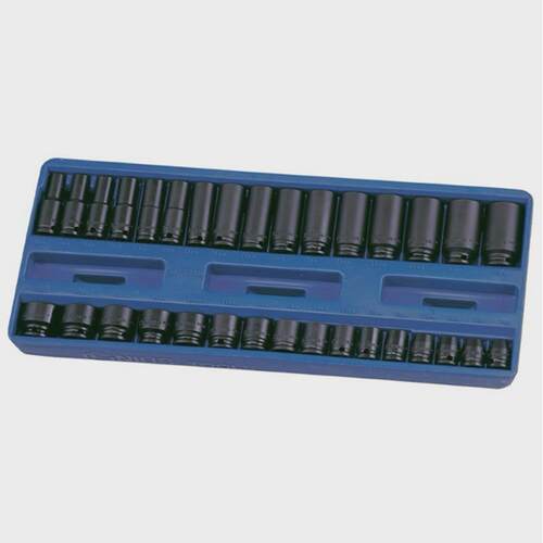 GENIUS天赋工具3/8系列32件套公制气动长短套筒组铬钒钢TF-332M