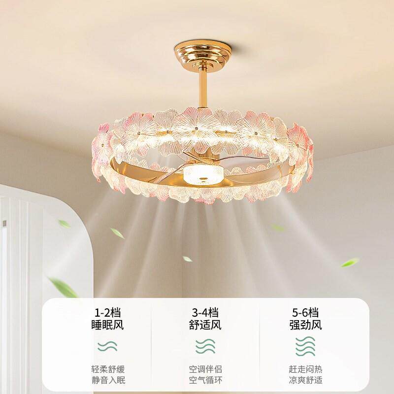 202新款风扇5家客52-F5491灯厅餐厅吊扇体带电风扇的灯卧室电用扇