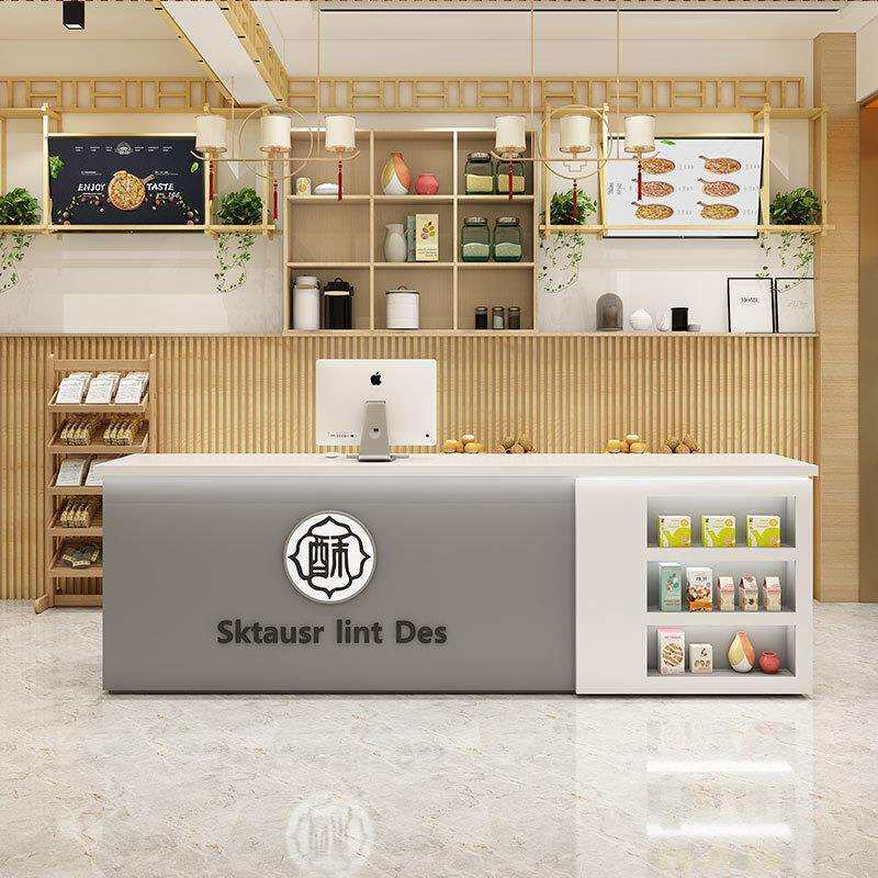超市收银台蛋糕奶茶店吧台前台接待台餐厅饭店柜台商用前台