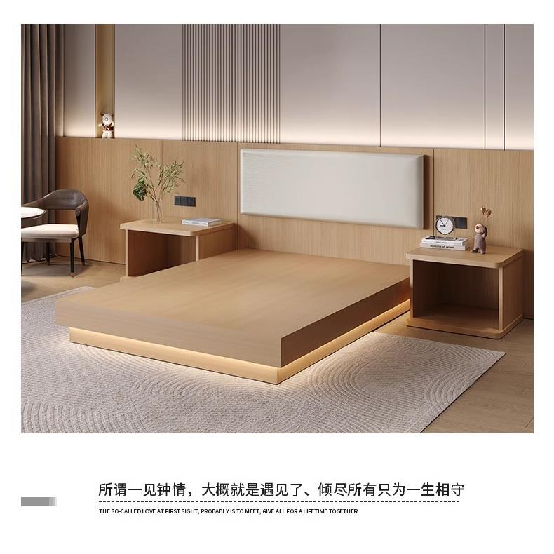 酒店家具标间全套宾馆专用床民宿公寓客房单人双人多层板工厂